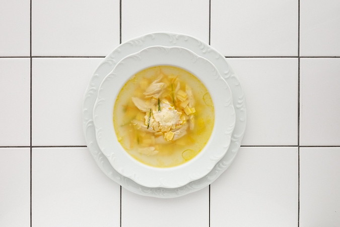 Куриный суп с домашней пастой