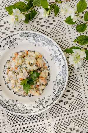 Оливье с домашним майонезом