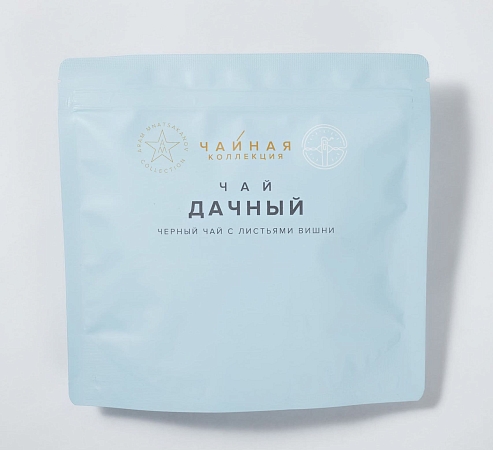 Черный чай с листьями вишни