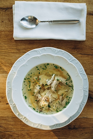 Куриный  суп с домашней пастой