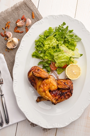 Цыпленок алла дьявола на углях